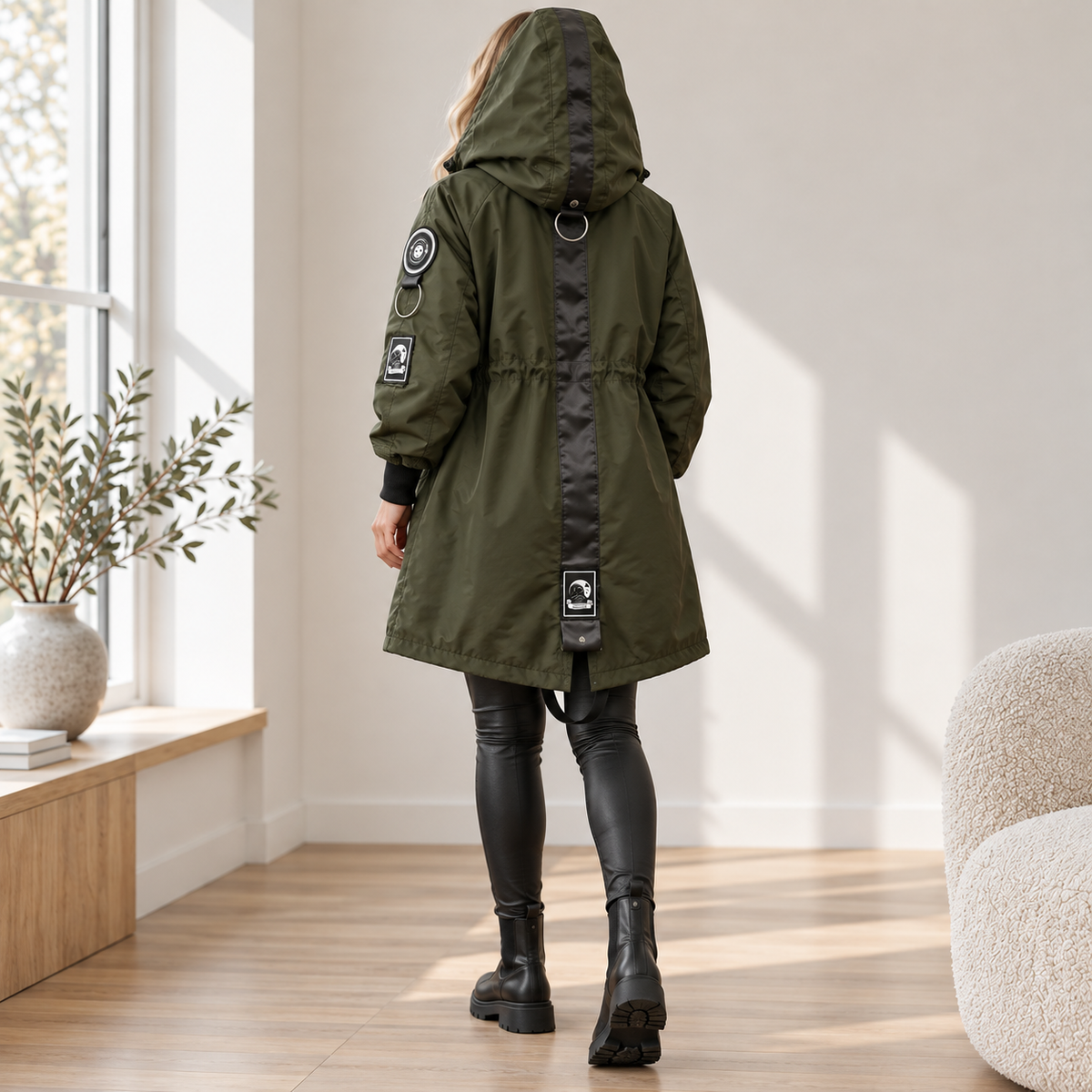 Veste à capuche Clarisse – Doublée & Coupe élégante