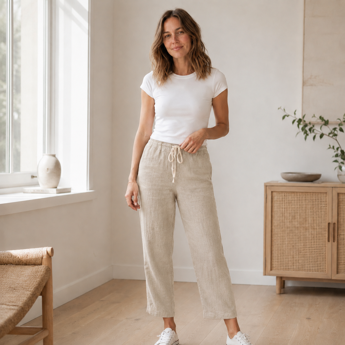 Pantalon d'été Tessa – Ample avec cordon de serrage