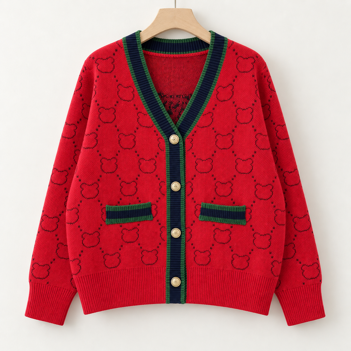 Cardigan Jule – Col en V et Boutons Dorés