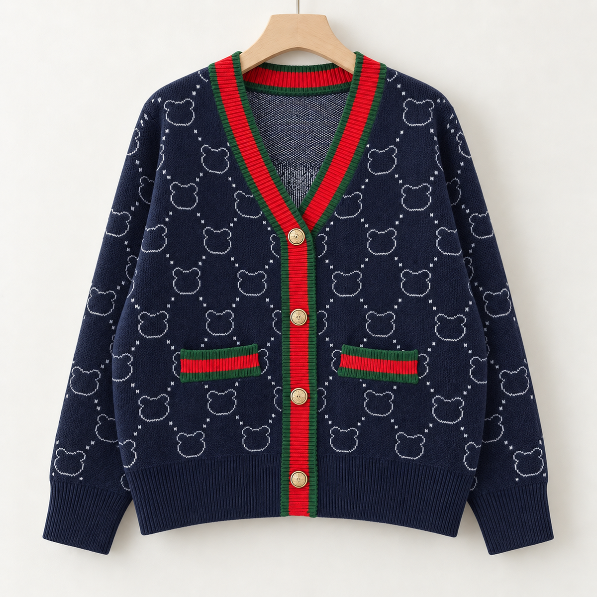 Cardigan Jule – Col en V et Boutons Dorés
