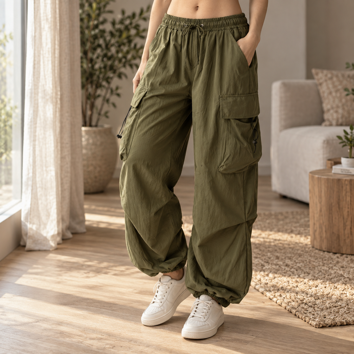 Jogging cargo Blanche