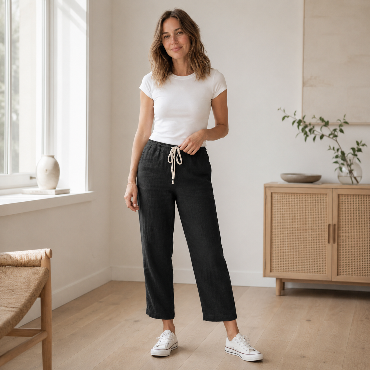 Pantalon d'été Tessa – Ample avec cordon de serrage