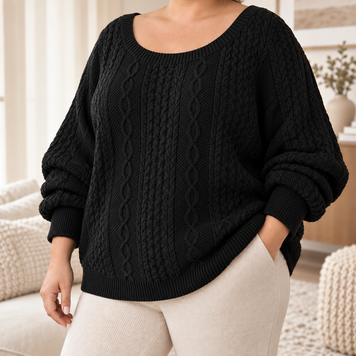 Pull en grosse maille Garance