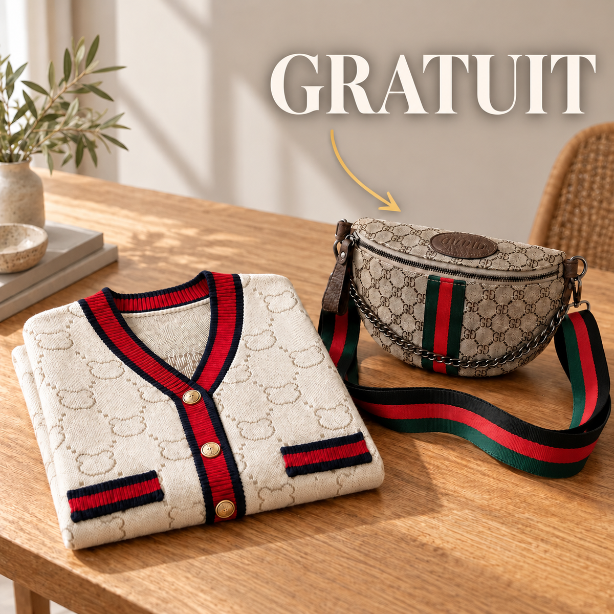 Cardigan Jule – Col en V et Boutons Dorés