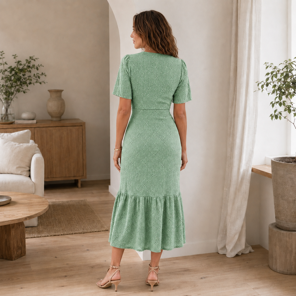Robe midi Nika – Robe d'été fleurie