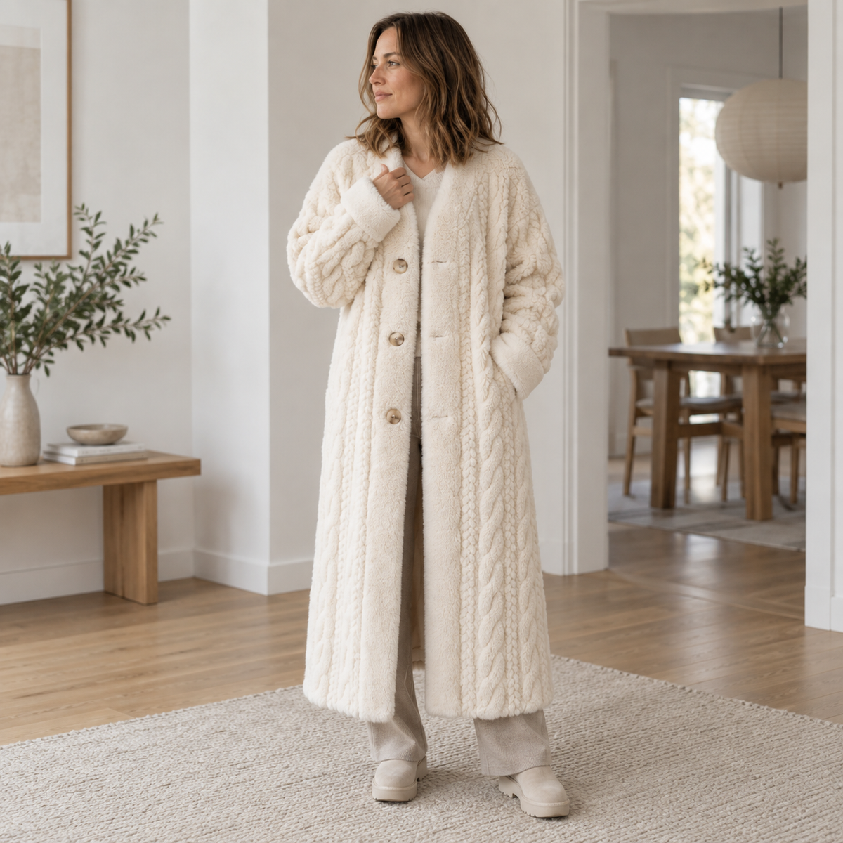 Manteau effet fourrure Antoinette