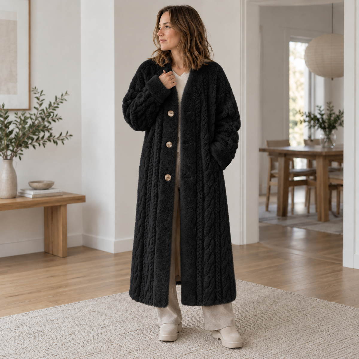 Manteau effet fourrure Antoinette