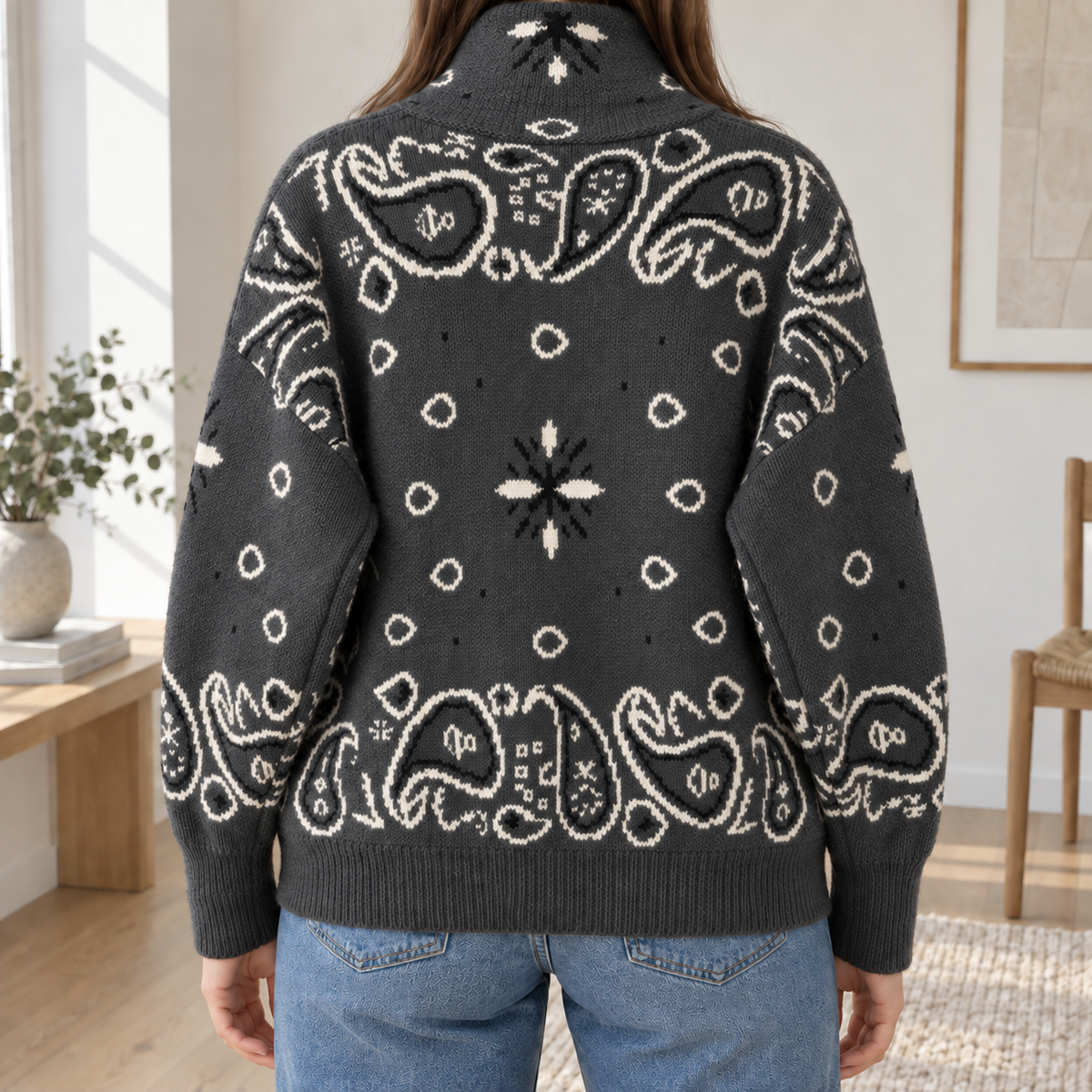 Cardigan Maë – Col Montant et Fermeture Zippée
