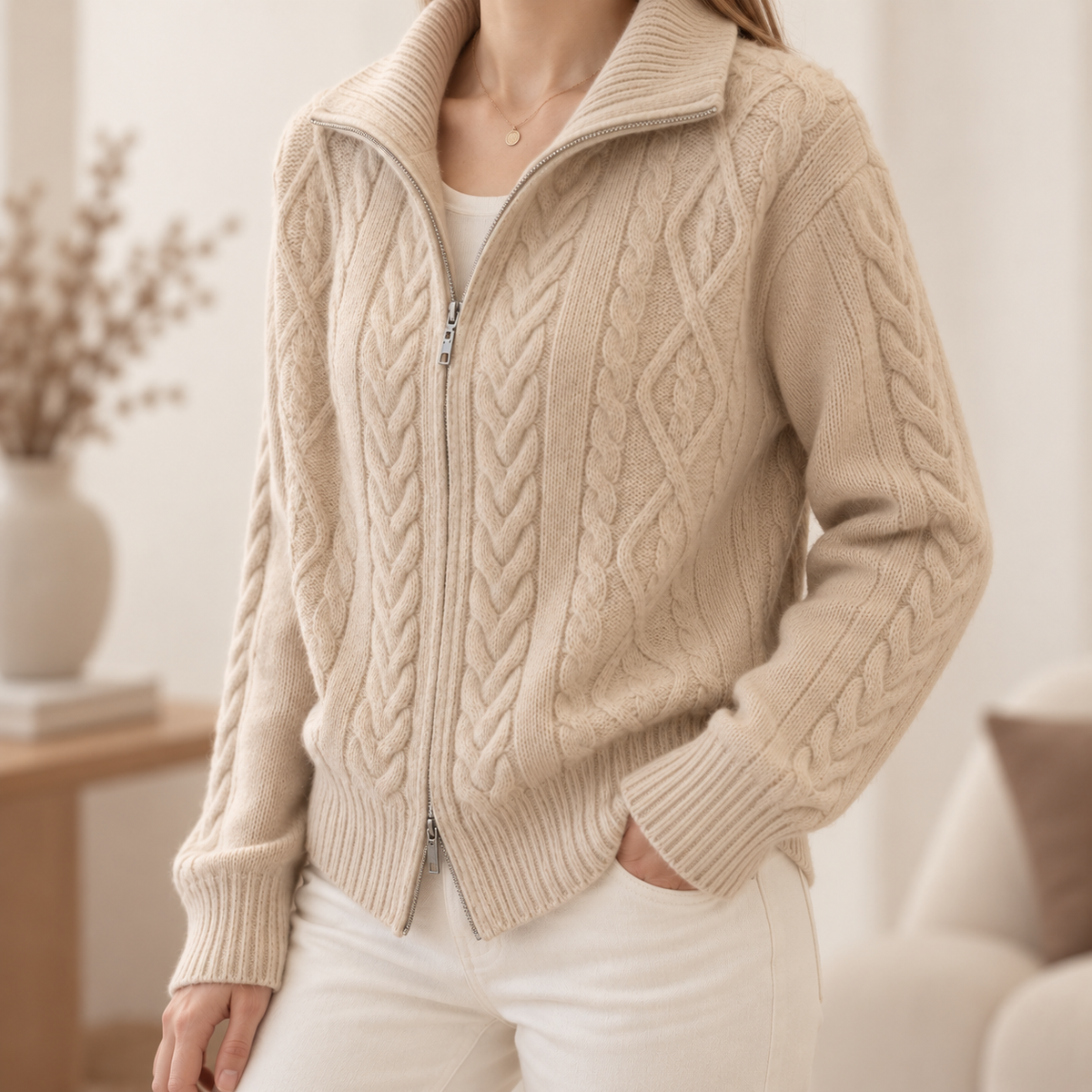 Gilet col roulé Marine