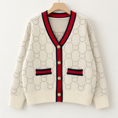 Cardigan Jule – Col en V et Boutons Dorés