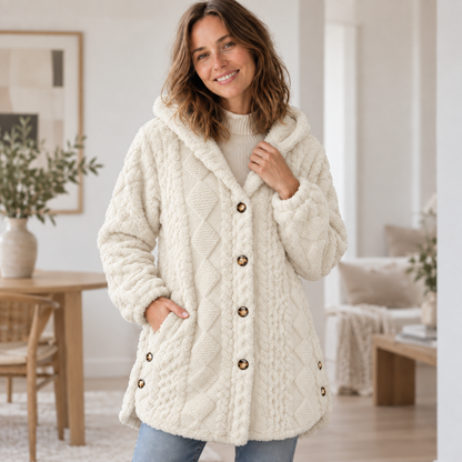 Manteau fausse fourrure Rose