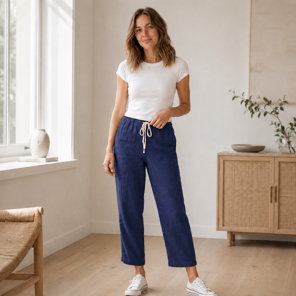 Pantalon d'été Tessa – Ample avec cordon de serrage
