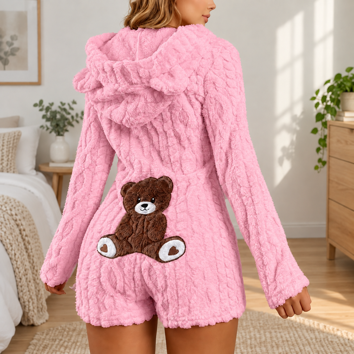 Combinaison Polaire Léna – Capuche Zippée et Douceur Cocooning
