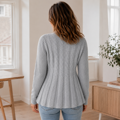 Gilet en maille Mila – Cardigan péplum