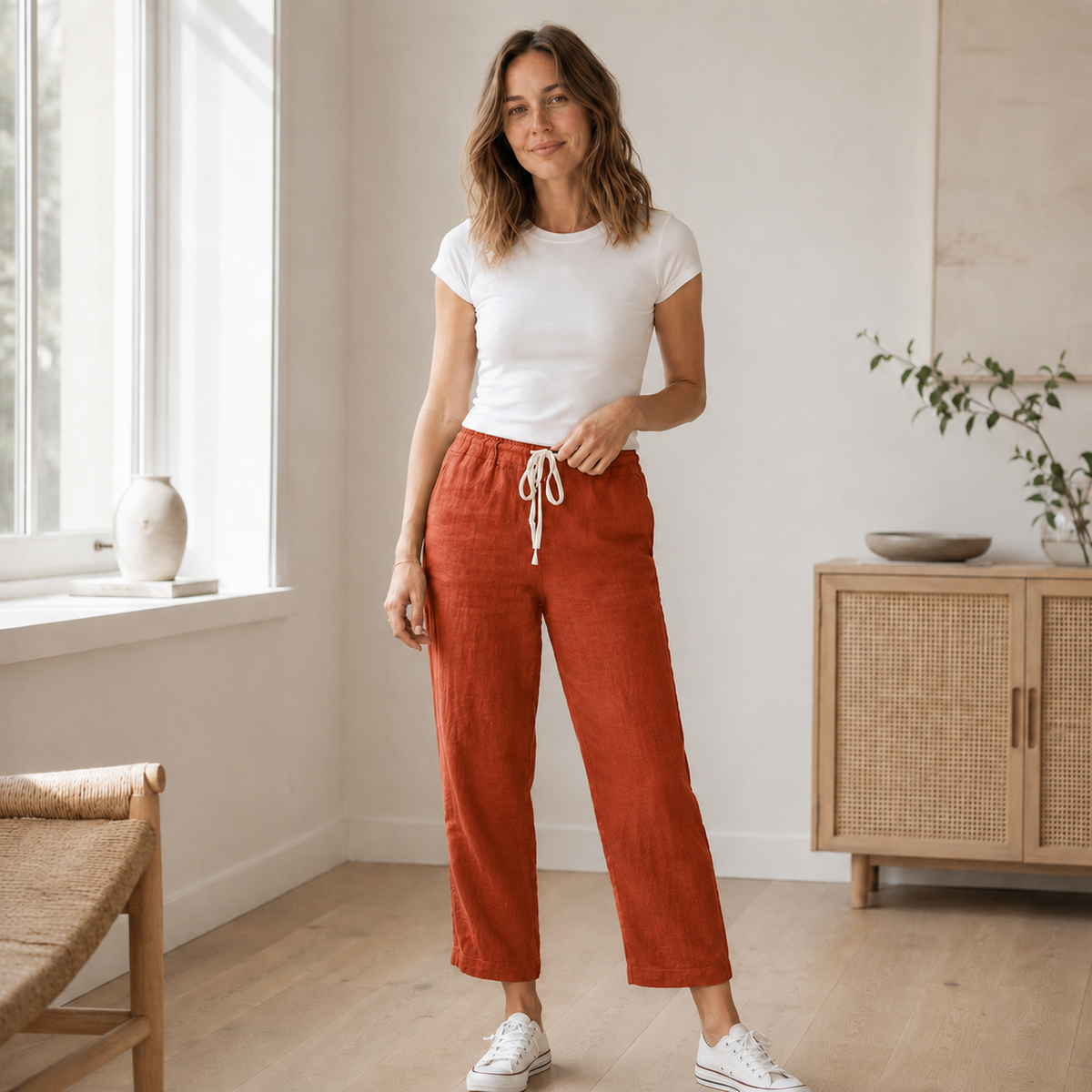 Pantalon d'été Tessa – Ample avec cordon de serrage