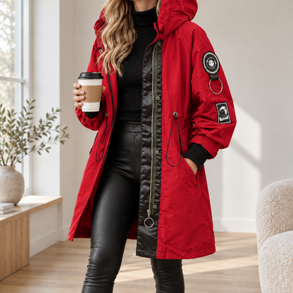 Veste à capuche Clarisse – Doublée & Coupe élégante