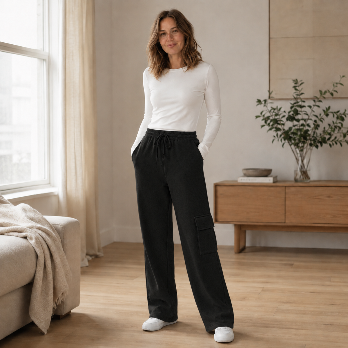Pantalon cargo thermique Thea – Doublé & douillet