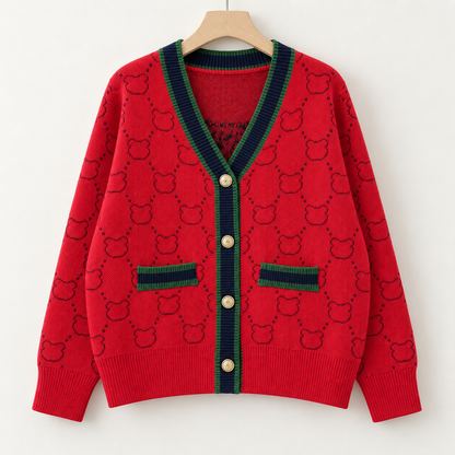 Cardigan Jule – Col en V et Boutons Dorés