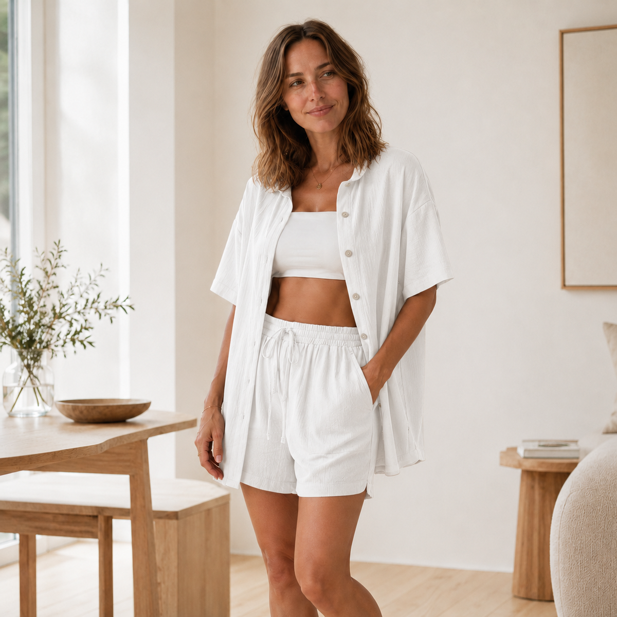 Ensemble Loungewear Nea – Chemise oversize & Short