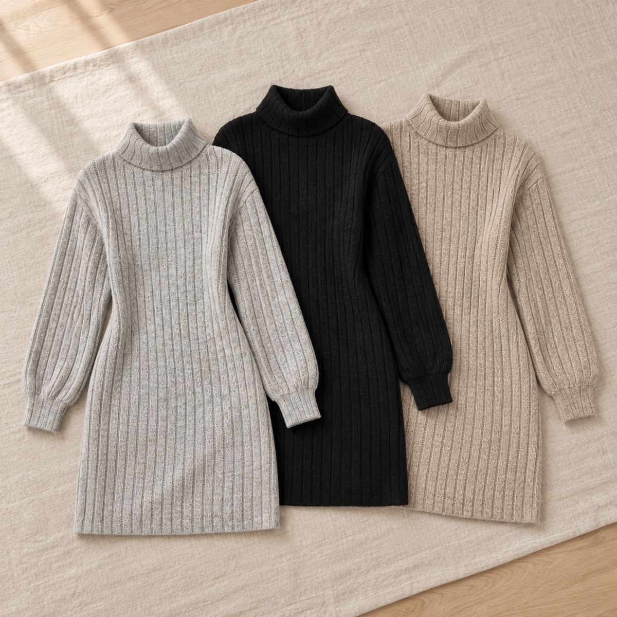 Robe en maille côtelée Daphné