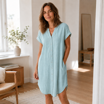 Robe tunique Liv – Décontractée, décolleté en V