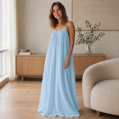 Robe longue à bretelles Saskia – Aérienne & longue