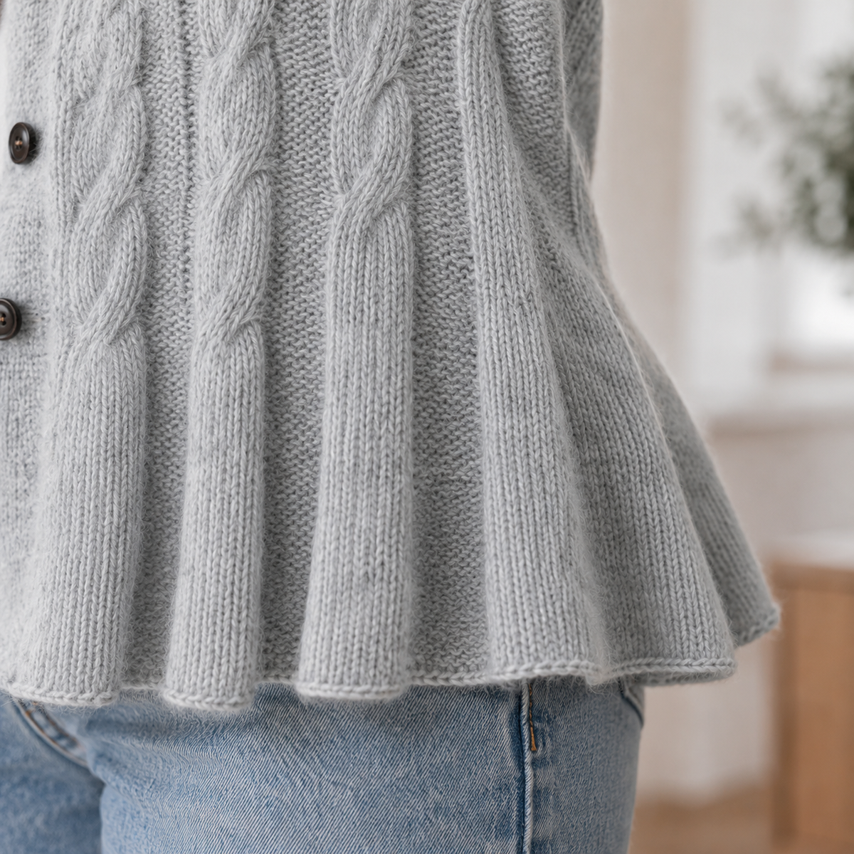 Gilet en maille Mila – Cardigan péplum
