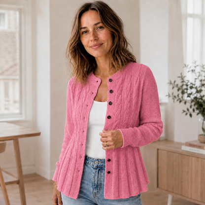 Gilet en maille Mila – Cardigan péplum