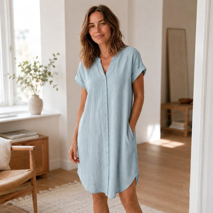 Robe tunique Liv – Décontractée, décolleté en V