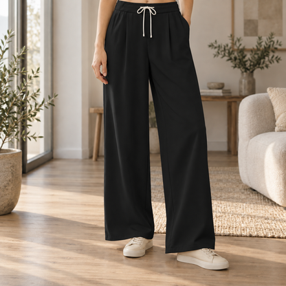 Pantalon large taille haute Célestine