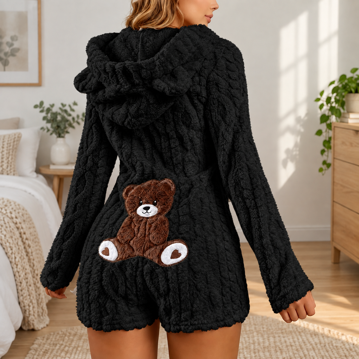 Combinaison Polaire Léna – Capuche Zippée et Douceur Cocooning