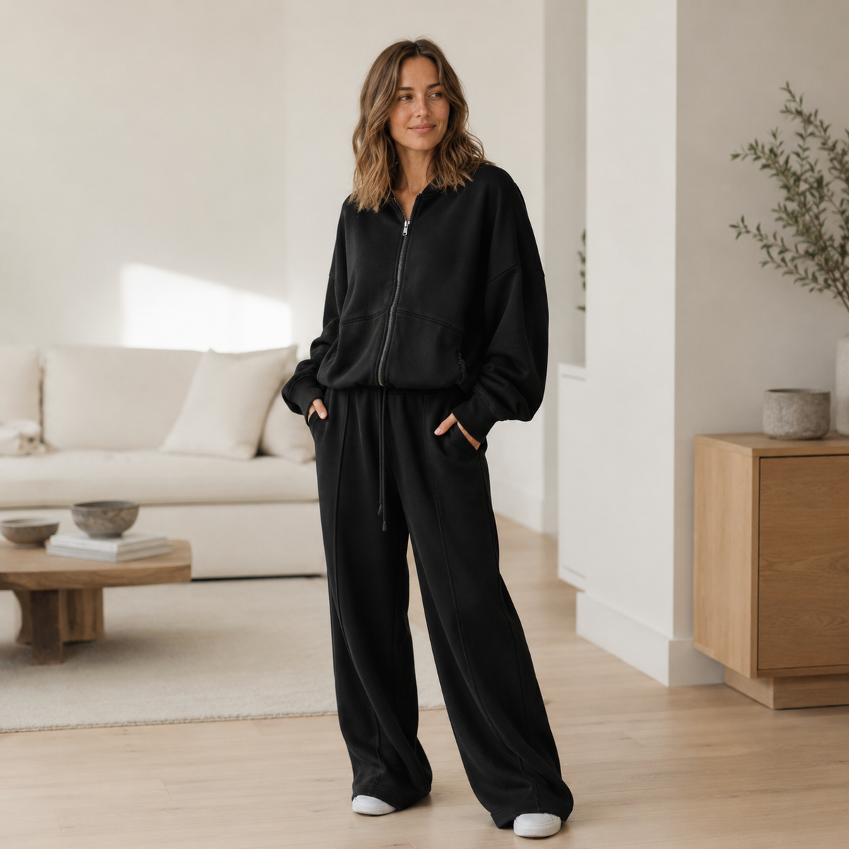 Blouson sweat Bente – Cropped & douillet-oversize