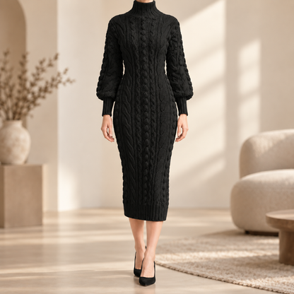 Robe midi côtelée Angèle