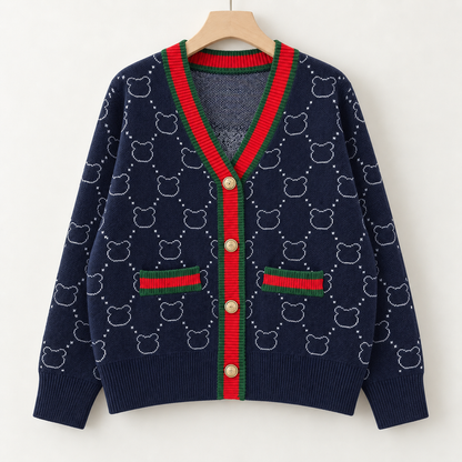 Cardigan Jule – Col en V et Boutons Dorés