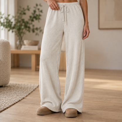 Pantalon large en maille Albane