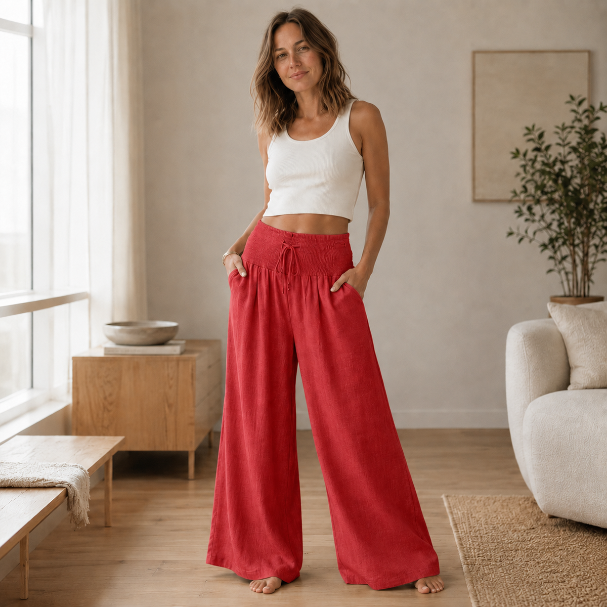 Pantalon palazzo Leni – Ample & aérien