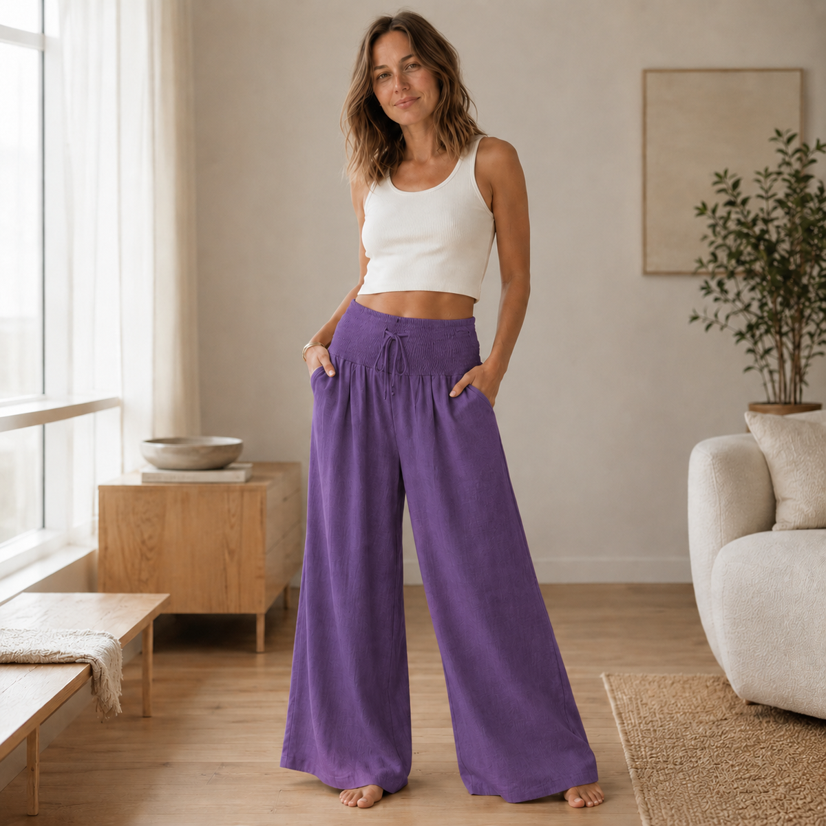 Pantalon palazzo Leni – Ample & aérien