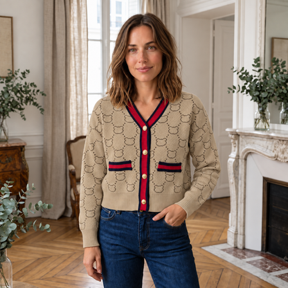 Cardigan Jule – Col en V et Boutons Dorés