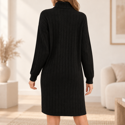 Robe en maille col roulé Ophélie