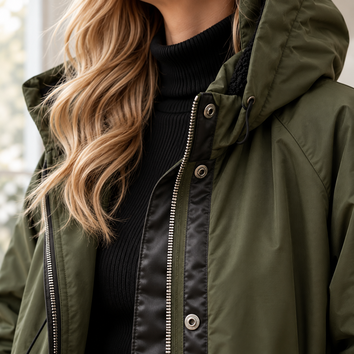 Veste à capuche Clarisse – Doublée & Coupe élégante