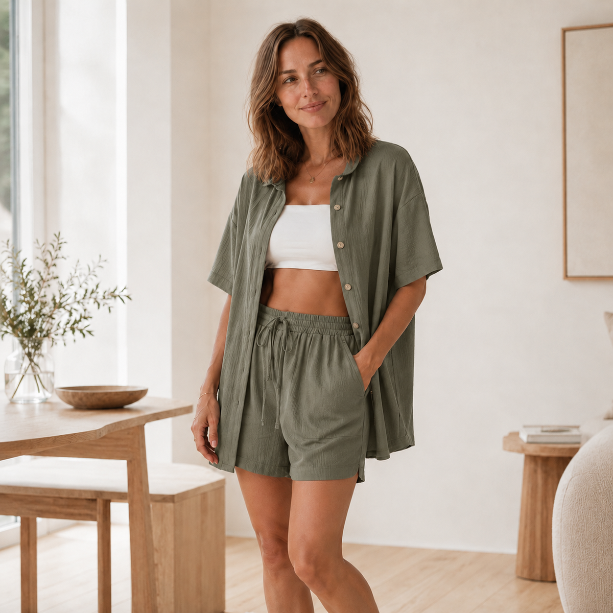 Ensemble Loungewear Nea – Chemise oversize & Short