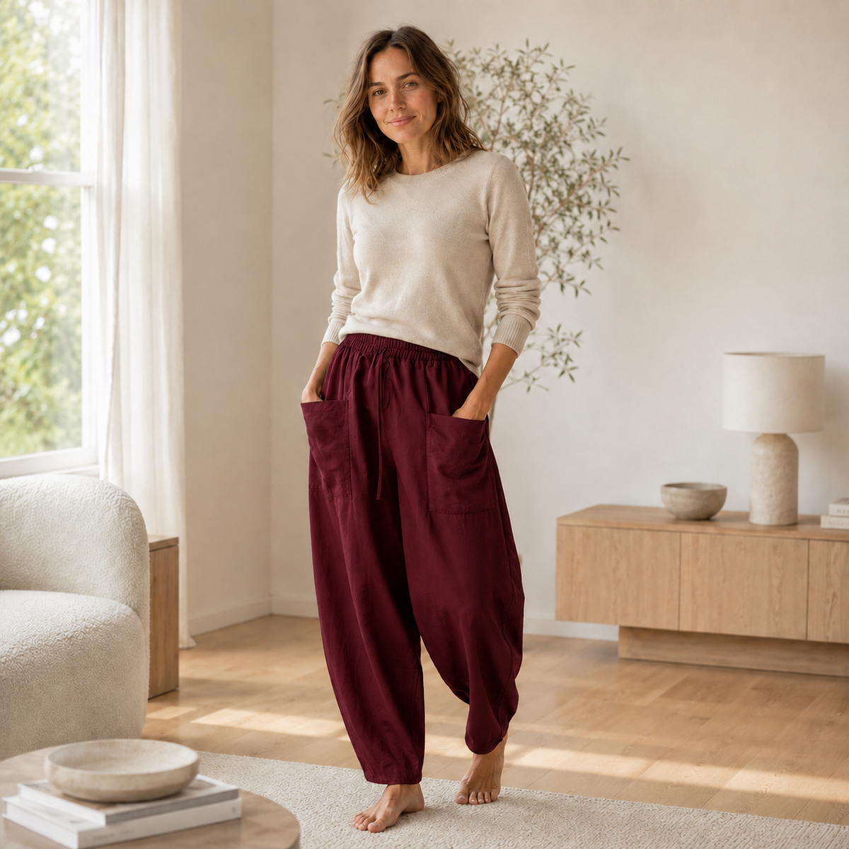 Sarouel Maya – Ample avec taille élastique