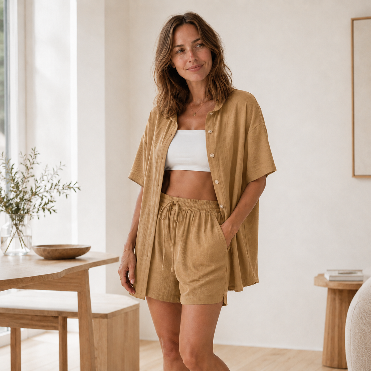 Ensemble Loungewear Nea – Chemise oversize & Short