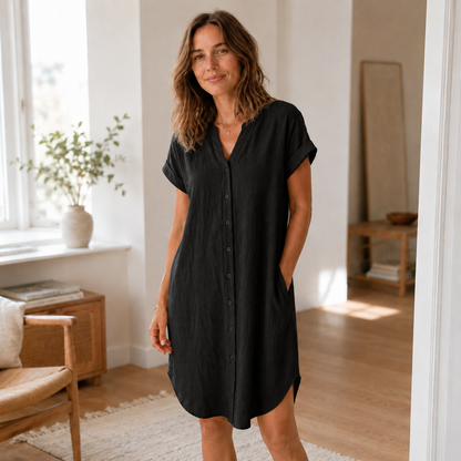 Robe tunique Liv – Décontractée, décolleté en V