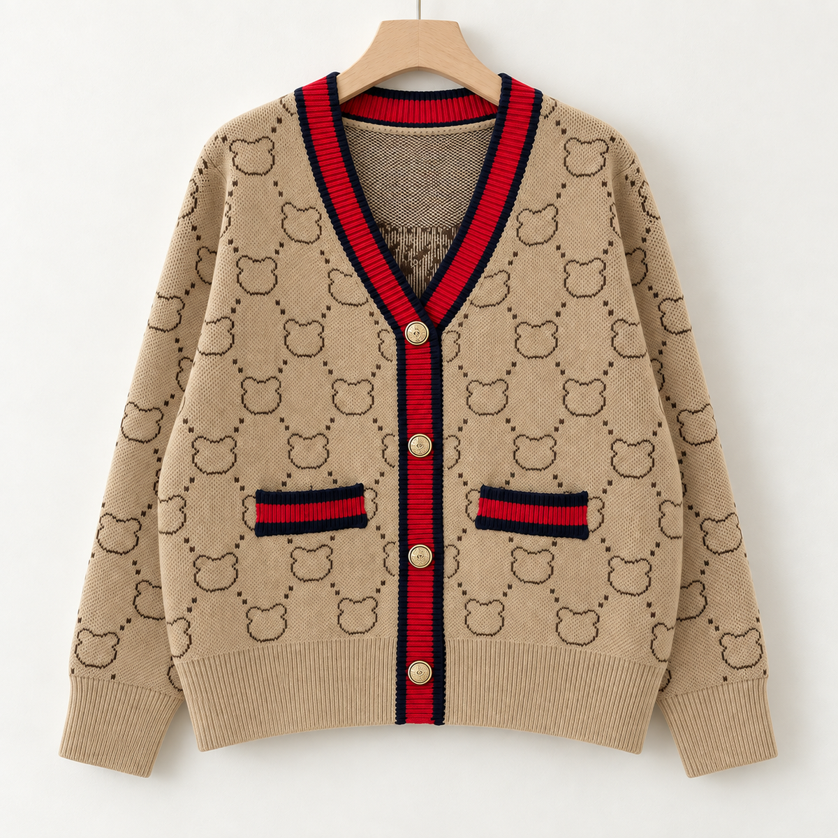 Cardigan Jule – Col en V et Boutons Dorés