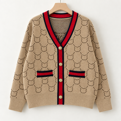 Cardigan Jule – Col en V et Boutons Dorés