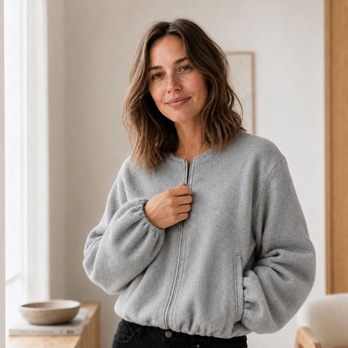 Bomber polaire Nele – Cropped avec zip