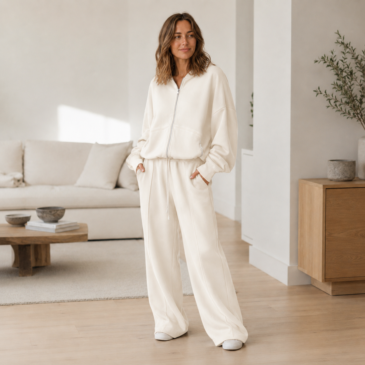 Blouson sweat Bente – Cropped & douillet-oversize