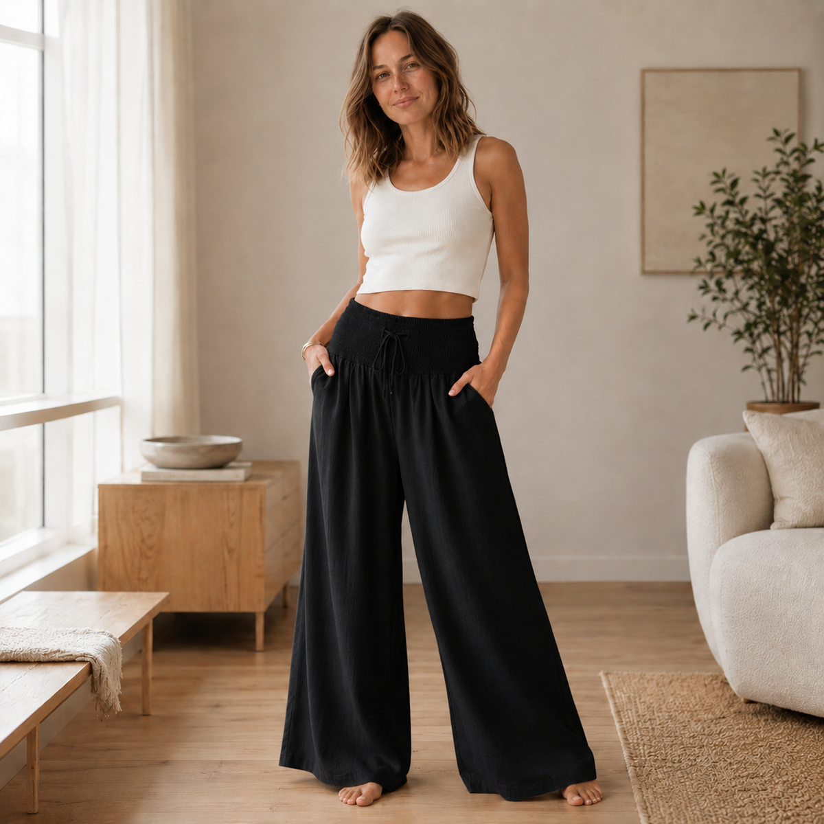 Pantalon palazzo Leni – Ample & aérien