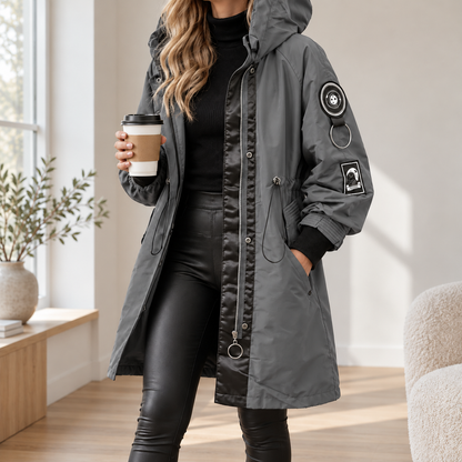 Veste à capuche Clarisse – Doublée & Coupe élégante